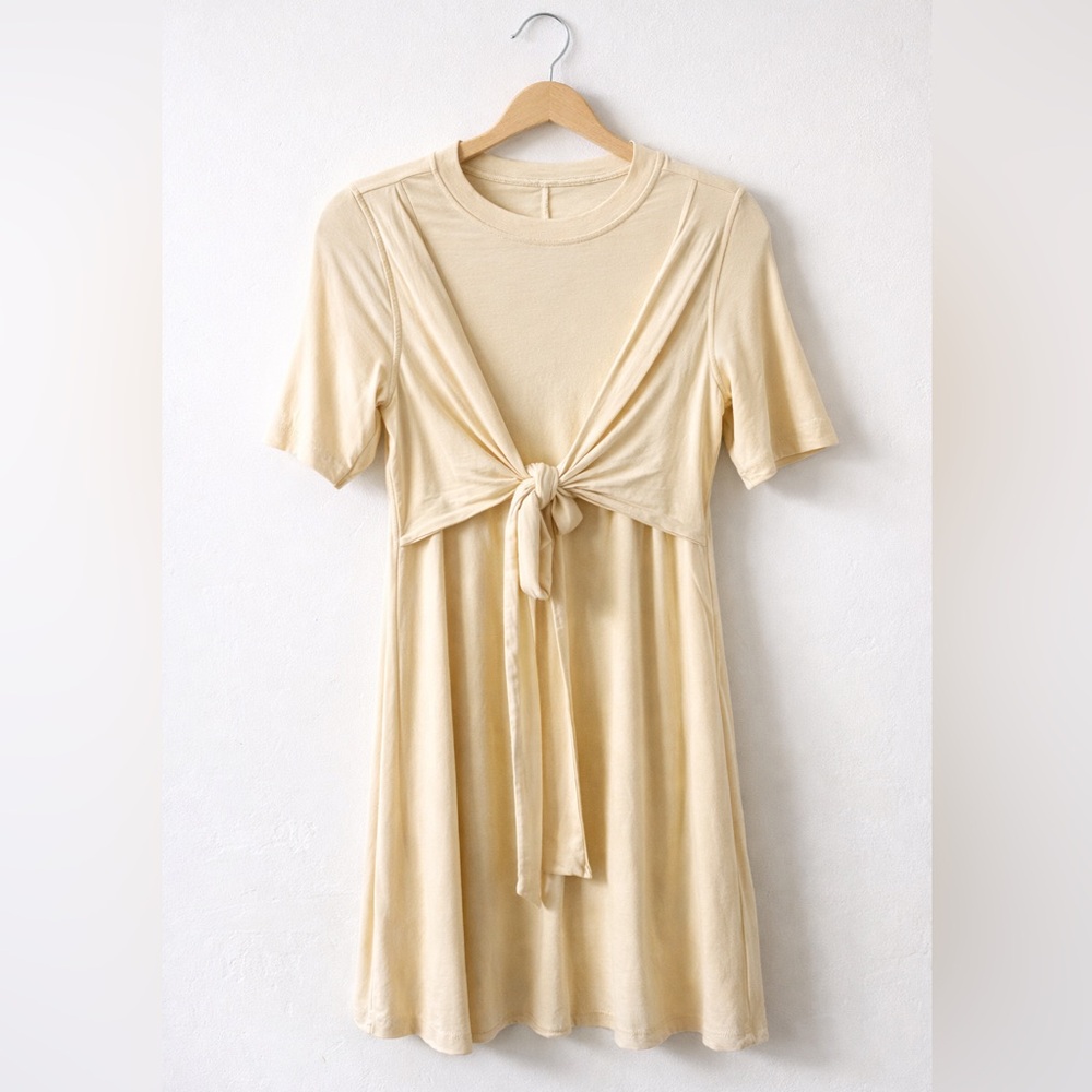 Lululemon Yellow Tie-Front Dress